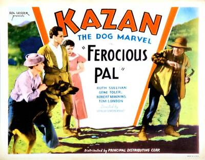 #ad Ferocious Pal Poster Gene Toler Kazan The Wonder Dog Robert Old Photo