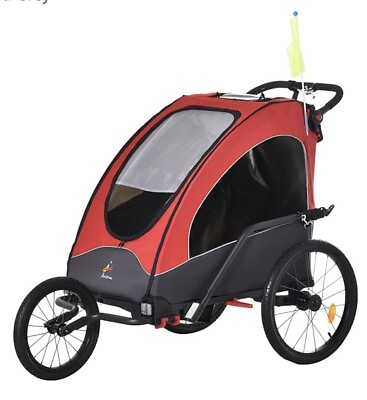 #ad Aosom Bike Trailer for Kids 3 In1 Foldable Child Jogger Stroller Baby Strolle...