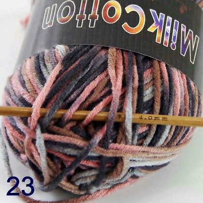 #ad AIPYARN 1Ball x50gr Cotton DK Baby Crochet Yarn Hand dyed Wool Socks Knitting 23