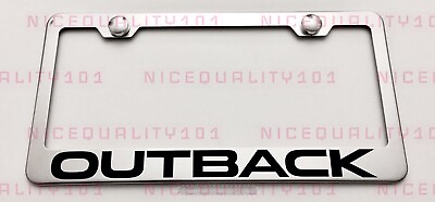 #ad Outback Stainless Steel Finished License Plate Frame Holder Rust Free