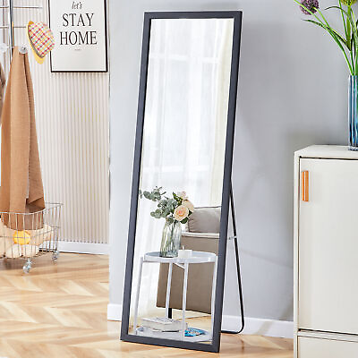 #ad Thick wooden frame full body mirror floor standing mirror dressing mirror.