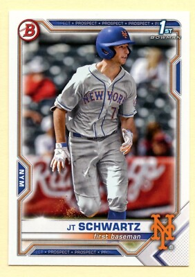#ad 2021 Bowman Draft JT Schwartz 1st Bowman baseball card #BD 61 New York Mets