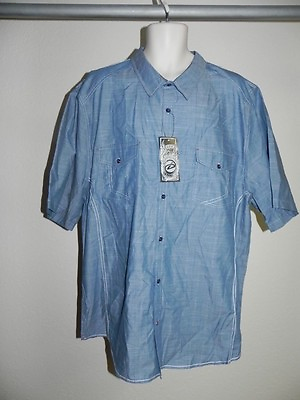 #ad Drill Button Front Shirt Mens Big amp; Tall 5XLB Color Dark Denim NWT $58