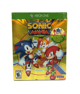 #ad New Sonic Mania Plus Xbox One Launch Edition w Art Book Cover Sealed