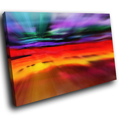 #ad AB782 Retro Colourful Cool Modern Abstract Canvas Wall Art Large Picture Prints