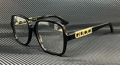 #ad GUCCI GG1193O 001 Black Gold Women#x27;s 56 mm M Size Eyeglasses