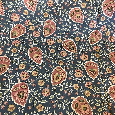 #ad Waverly Country Squire FLORAL Home Decor 100% COTTON FABRIC 2.9 Yards 48x100 in