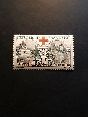 #ad Stamp France Cross Red N° 156 New Luxury MNH Signed Uzan 1918 Value