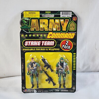 #ad ARMY COMMAND Strike Team Figures 2 pack Weapons New In Package Ja Ru #50417