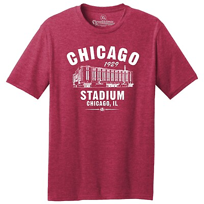 #ad Chicago Stadium 1929 Hockey TRI BLEND Tee Shirt Chicago Blackhawks