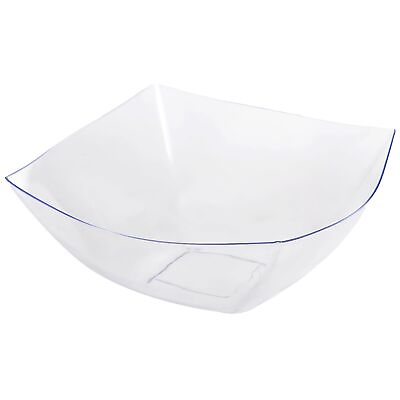 #ad Fancy Square Clear Plastic Serving Bowls 32oz 1 Pc Perfect for Parties...