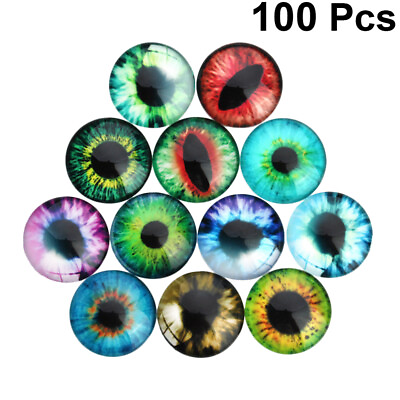 #ad 100Pcs Doll Eyes Evil Glass Eyes Crafts Projects Fake Animal Simulation Eyes