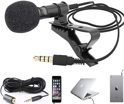 #ad Professional Grade Studio Quality Clip on Lavalier Lapel Condenser Microphone