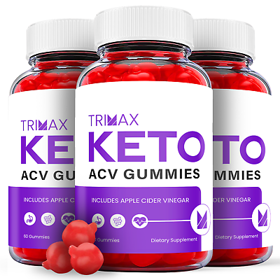 #ad 3 Pack Trimax Keto ACV Gummies Vegan Weight Loss Supplement 180 Gummies