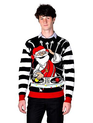 #ad KESIS Ugly Christmas Sweater Santa Pullover Black
