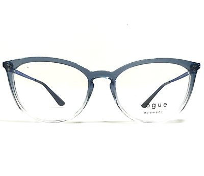 #ad Vogue Eyeglasses Frames VO5276 2738 Blue Clear Fade Cat Eye Full Rim 53 17 140