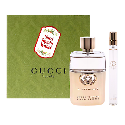 #ad Gucci Guilty 2pc Mini Gift Set for Women 1.6oz EDT amp; 0.33oz EDT Spray – NEW