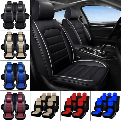 #ad For Honda Accord Civic CR V Pilot Car Seat Cover Protectors Front Rear Full Set