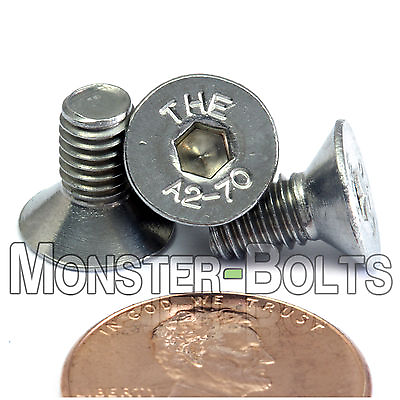 #ad 10 M5 0.8 x 10mm Stainless Steel Flat Head Socket Caps Screws Countersunk A2