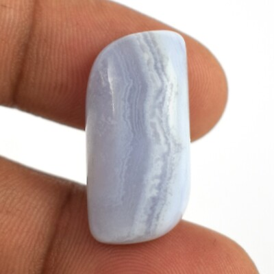 #ad 32.55 Cts Natural Blue Lace Agate Free Form Gemstone for Jewelry VG502