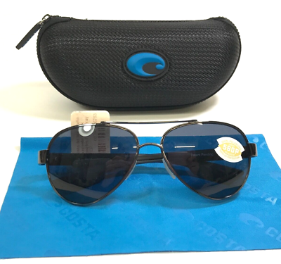 #ad Costa Sunglasses Loreto LR 22 Gunmetal Black Frames with Gray 580P Lenses