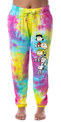 #ad Peanuts Womens#x27; Snoopy Charlie Brown Characters Sleep Jogger Pajama Pants $29.99