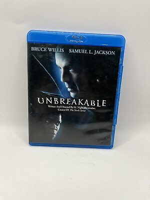 #ad Unbreakable Blu ray Bruce Willis Samuel Jackson Very Good Condition