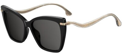 #ad JIMMY CHOO SELBY G S 807 M9 Black Gold Grey Polarized Women Sunglasses