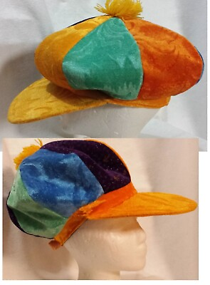 #ad Funky Flat Cap Halloween Hat Dreadlocks Tuk Velveteen Multicolor Novelty Costume