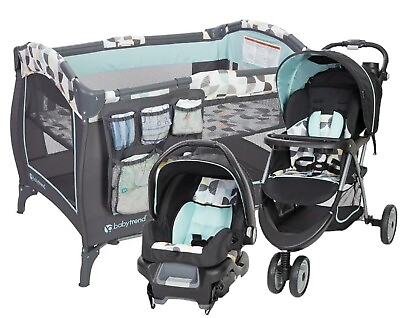 #ad Baby Trend Blue Combo Stroller With Car Seat Playard Little Boy Travel System