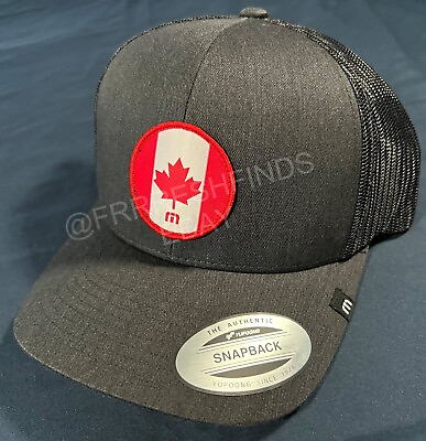 #ad Authentic Travis Mathew Canada Flag Maple Leaf Patch Snapback Yupoong Golf Hat