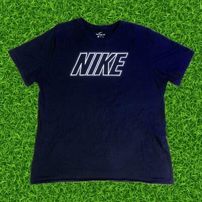 #ad Nike Black T shirt Unisex Size XXL