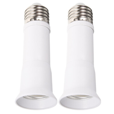 #ad 2pcs E27 Base Light Bulb Extender Light Bulb Base Light Socket Extender Outdoor