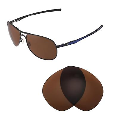 #ad New Walleva Brown Polarized Replacement Lenses For Oakley Plantiff Sunglasses