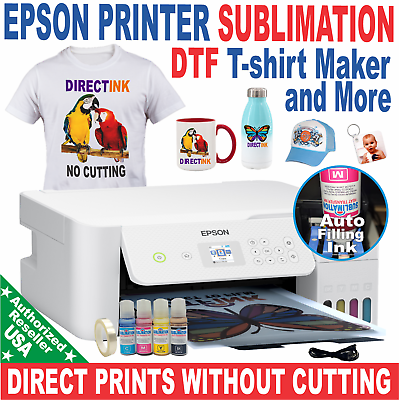 #ad Epson Printer with Sublimation ink Heat Transfer Direct DTF T Shirt Starter