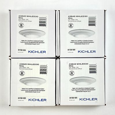#ad Kichler Downlight White WHLED 30 12W with Textured Acrylic Diffuser Set of 4