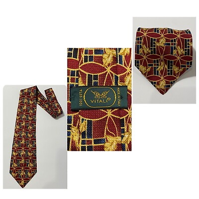#ad Vitali 100% Silk tie Made in Italy