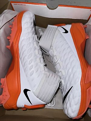 #ad Nike Force Savage Pro 2 Shark White Orange Football Cleats BV5448 100 Mens 15