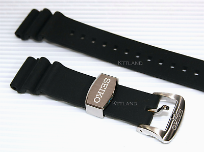 #ad Genuine 22mm SEIKO Prospex Turtle BLACK SRP779 SRPC91 Silicon Rubber Watch Band