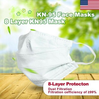 #ad 8 LAYERS KN95 Disposable Face Mask 1 pcs Breathable Respirators Mouth Cover