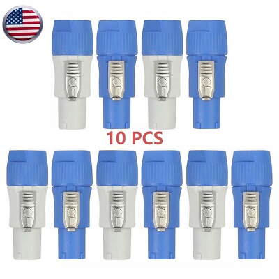 #ad 10Pcs set NAC3FCA NAC3MPA 1 PowerCON 20A AC Connector Cable Plug Replacements