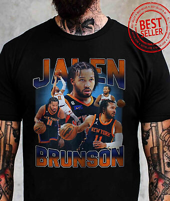 #ad Jalen Brunson T Shirt for Men Women Vintage Basketball T Shirt Size S 5XL