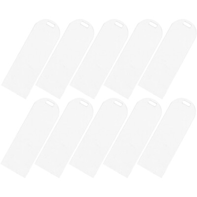 #ad 10 Pcs DIY Blank Bookmark Craft Bookmarks Reading Clear Page Marker Manual
