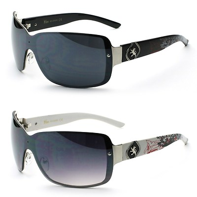 #ad Khan Fashion Shades Metal Shield Men#x27;s Designer Sunglasses New