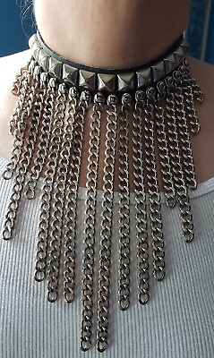 #ad Chain choker necklace 16 Inch Total Length