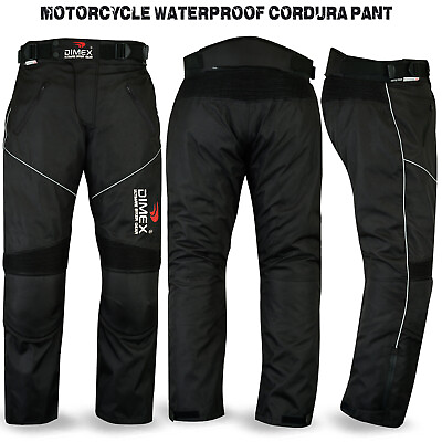 #ad Motorbike Motorcycle Waterproof Cordura Textile Trousers Pants Armours BLACK