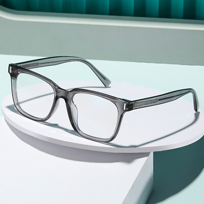#ad Men Women Square Eyeglass Frames TR90 51 MM Demo Lens Glasses Frame Rx able