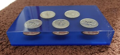 #ad 1999 STATE QUARTER COIN SET PAPER WEIGHT W ORIGINAL BOX BY TREASURY
