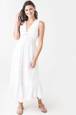 #ad Loveshack Fancy Oakley Maxi Dress White Size 6 BNWT
