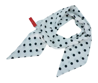 #ad Womens Spring Scarf Polka Dot Pattern White Black Poka Dots Scarves Neck Wraps